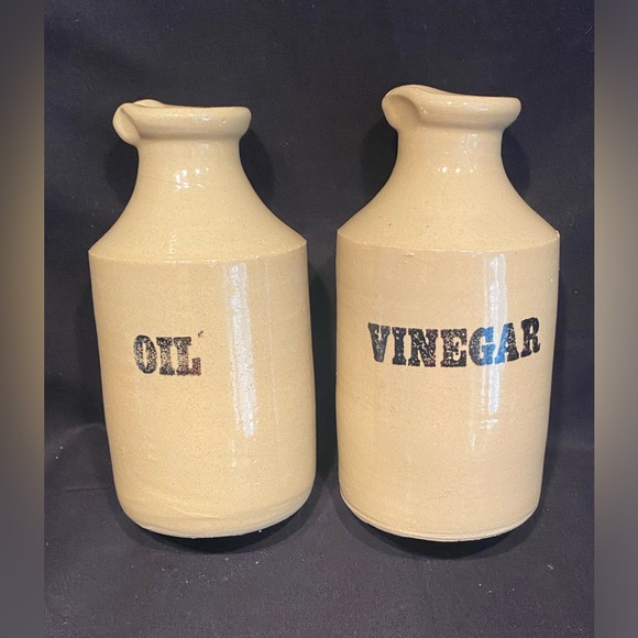 Oil and Vinegar set vintage Pearson‘s of Chesterfield stoneware pottery - Picture 3 of 13